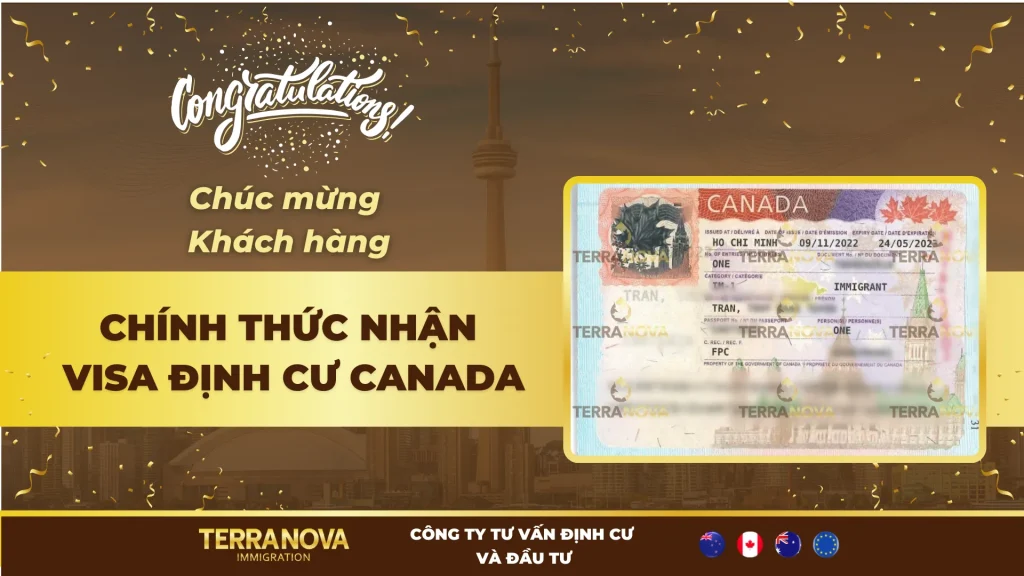 Chúc mừng chị Tran: Từ thư xác nhận Thường Trú Nhân đến visa định cư Canada chính thức cùng TERRANOVA