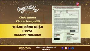Chúc mừng khách hàng TerraNova nhận I-797A – Bước tiến quan trọng trong hành trình chinh phục visa H-1B Mỹ