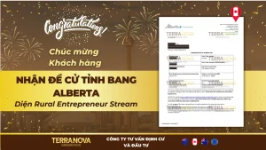 Chúc mừng khách hàng TerraNova thành công nhận Đề cử Tỉnh bang Alberta diện Rural Entrepreneur Stream
