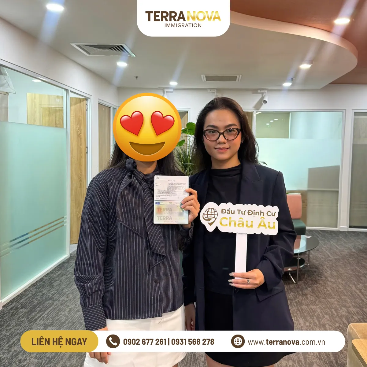 Khách hàng vui mừng nhận visa Châu Âu với sự hỗ trợ và tư vấn từ chuyên gia TerraNova