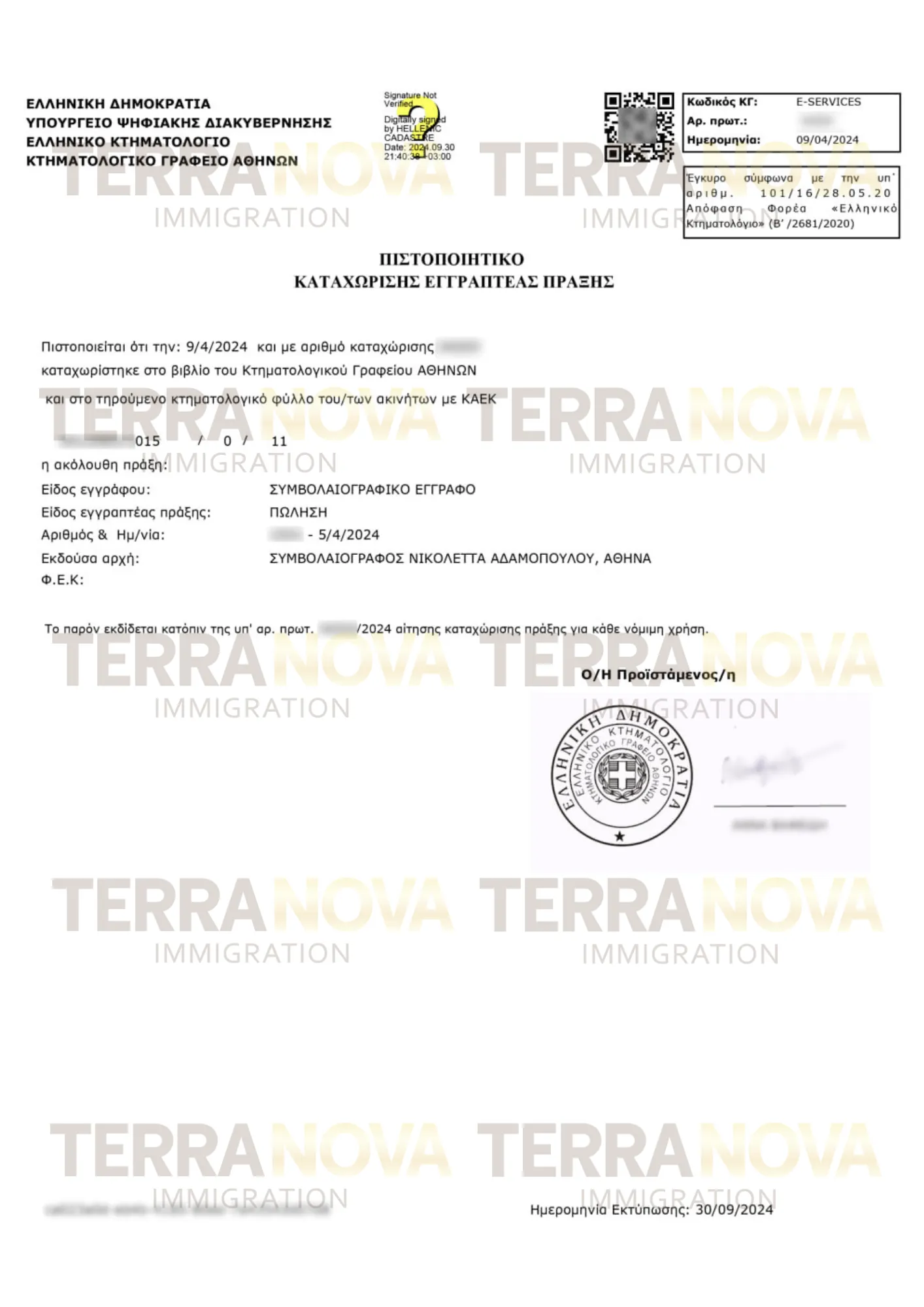 Giấy chứng nhận quyền sở hữu bất động sản (Title Deed hoặc Public Deed) trong thủ tục sang nhượng và đăng bộ bất động sản