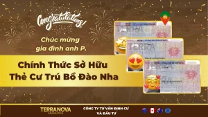 Chúc mừng gia đình anh P. chính thức sở hữu Thẻ Cư Trú Bồ Đào Nha