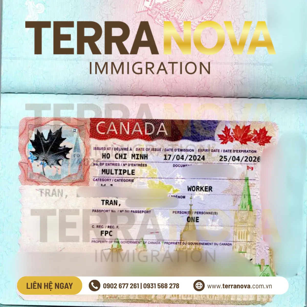 Chị Hương nhận Visa làm việc (Work Visa) theo chương trình định cư AIP tại New Brunswick