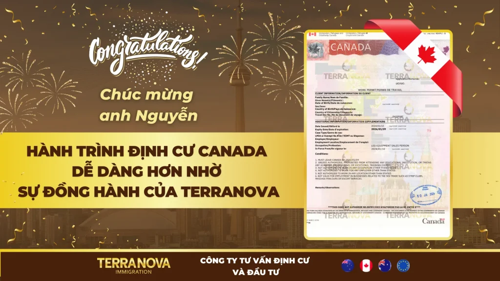 Hành trình định cư Canada của anh Nguyễn: Dễ dàng hơn nhờ sự đồng hành của TerraNova