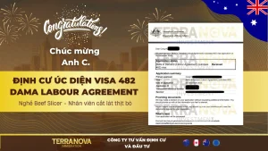 Chúc mừng anh C. thành công định cư Úc diện visa 482 DAMA Labour Agreement – Nghề Beef Slicer (Nhân viên cắt lát thịt bò)
