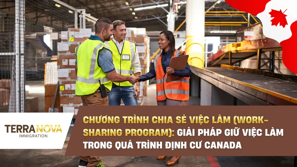 Trong bối cảnh nhiều doanh nghiệp tại Canada phải đối mặt với sự sụt giảm hoạt động kinh doanh do các yếu tố kinh tế bên ngoài như thuế quan, biến động thị trường hoặc gián đoạn chuỗi cung ứng, việc duy trì lực lượng lao động ổn định trở thành một thách thức lớn. Chương trình Chia Sẻ Việc Làm (Work-Sharing Program) được Chính phủ Canada triển khai nhằm hỗ trợ doanh nghiệp và người lao động vượt qua giai đoạn khó khăn tạm thời, bằng cách giảm giờ làm thay vì sa thải, đồng thời cung cấp hỗ trợ thu nhập thông qua Bảo hiểm Việc làm (EI). Trong bài viết này, công ty định cư Terra Nova sẽ giúp bạn hiểu rõ Work-Sharing Program là gì, hoạt động như thế nào, đối tượng áp dụng và những lợi ích thực tế mà chương trình mang lại cho cả doanh nghiệp và người lao động. Chương trình Chia Sẻ Việc Làm (Work-Sharing Program) là gì? Chương trình Chia Sẻ Việc Làm (Work-Sharing Program) giúp người sử dụng lao động và người lao động tránh việc sa thải trong các trường hợp sau: Doanh nghiệp gặp sự sụt giảm tạm thời trong mức độ hoạt động kinh doanh bình thường, và Nguyên nhân sụt giảm nằm ngoài tầm kiểm soát của người sử dụng lao động. Theo thỏa thuận, chương trình cung cấp hỗ trợ thu nhập cho những người lao động đủ điều kiện hưởng trợ cấp Bảo hiểm Việc làm (Employment Insurance – EI) khi họ phải làm việc với số giờ bị giảm tạm thời trong thời gian doanh nghiệp phục hồi. Tất cả người lao động tham gia thỏa thuận phải chịu mức giảm tối thiểu 10% thu nhập hàng tuần so với mức bình thường, nhằm đáp ứng các điều kiện của chương trình. Chương trình Chia Sẻ Việc Làm (Work-Sharing Program) hỗ trợ người sử dụng lao động và người lao động hạn chế nguy cơ sa thải trong các trường hợp sau: Thỏa thuận chương trình Chia Sẻ Việc Làm (Work-Sharing Program) Thỏa thuận chương trình Chia Sẻ Việc Làm (Work-Sharing Program) là một thỏa thuận ba bên, bao gồm: Người sử dụng lao động Người lao động Cơ quan Service Canada Người lao động tham gia thỏa thuận chương trình Chia Sẻ Việc Làm (Work-Sharing Program) phải đồng ý: Làm việc theo lịch làm việc bị giảm, và Chia sẻ công việc hiện có một cách công bằng trong suốt thời hạn của thỏa thuận Người sử dụng lao động và người lao động liên quan (và công đoàn, nếu có) phải đồng thuận tham gia Chương trình Chia Sẻ Việc Làm. Sau đó, đại diện người sử dụng lao động, đại diện người lao động và đại diện công đoàn (nếu áp dụng) sẽ cùng nộp đơn đăng ký tham gia thỏa thuận chương trình. Chương trình Chia Sẻ Việc Làm là cơ chế hợp tác ba bên giúp doanh nghiệp và người lao động cùng vượt qua giai đoạn khó khăn, vừa duy trì việc làm vừa đảm bảo quyền lợi cho các bên liên quan. Thời hạn và gia hạn Thỏa thuận Chia Sẻ Việc Làm (Work-Sharing Program) Các thỏa thuận chương trình Chia Sẻ Việc Làm (Work-Sharing Program) phải có thời hạn tối thiểu 6 tuần và tối đa 26 tuần. Trong trường hợp cần thiết, có thể đề nghị gia hạn thêm tối đa 12 tuần, nâng tổng thời gian của thỏa thuận ban đầu lên tối đa 38 tuần. Thỏa thuận chương trình không được gia hạn tự động. Để xin gia hạn, đơn đăng ký phải được nộp ít nhất 4 tuần trước ngày kết thúc của thỏa thuận hiện tại. Sau khi thỏa thuận kết thúc hoặc bị chấm dứt, bắt buộc phải có một giai đoạn “nghỉ bắt buộc” (cooling-off period). Thời gian của giai đoạn này sẽ tương đương với số tuần đã sử dụng trong thỏa thuận trước đó, nhưng không vượt quá 38 tuần. Lưu ý rằng các thỏa thuận chương trình Chia Sẻ Việc Làm (Work-Sharing Program) chỉ có thể bắt đầu vào ngày Chủ nhật, nhằm phù hợp với chu kỳ chi trả của Bảo hiểm Việc làm (Employment Insurance – EI). Do đó, người nộp đơn cần cân nhắc kỹ thời điểm bắt đầu mong muốn khi lập hồ sơ đăng ký Chương trình Chia Sẻ Việc Làm (Work-Sharing Program). Thỏa thuận Chia Sẻ Việc Làm (Work-Sharing Program) có thời hạn từ 6–26 tuần và có thể gia hạn thêm tối đa 12 tuần, với tổng thời gian không quá 38 tuần. Các biện pháp đặc biệt Chương trình Chia Sẻ Việc Làm (Work-Sharing Program) có thể triển khai các biện pháp đặc biệt mang tính tạm thời vào bất kỳ thời điểm nào nhằm cung cấp hỗ trợ bổ sung cho các doanh nghiệp bị ảnh hưởng, trong các giai đoạn suy thoái kinh tế, thiên tai hoặc khi tình trạng khẩn cấp quốc gia được công bố. Các biện pháp đặc biệt này tập trung hỗ trợ có mục tiêu cho các doanh nghiệp chịu tác động, giúp họ phục hồi hoạt động kinh doanh và tránh việc sa thải lao động trong một khoảng thời gian cụ thể. Thuế hàng hóa thương mại (Tariffs) Các biện pháp đặc biệt của Chương trình Chia Sẻ Việc Làm (Work-Sharing Program) nhằm hỗ trợ doanh nghiệp bị ảnh hưởng bởi nguy cơ hoặc khả năng áp dụng thuế trên hàng hóa thương mạiquan có hiệu lực từ ngày 07/03/2025 đến ngày 06/03/2026. Điều kiện để doanh nghiệp đủ điều kiện áp dụng biện pháp đặc biệt Người sử dụng lao động đang gặp sự sụt giảm hoạt động kinh doanh do nguy cơ hoặc khả năng áp dụng thuế quan có thể đủ điều kiện tham gia các biện pháp đặc biệt của Chương trình (Work-Sharing Program) nếu: Doanh nghiệp đã hoạt động tại Canada tối thiểu 1 năm Có ít nhất 2 người lao động đủ điều kiện hưởng Bảo hiểm Việc làm (EI), đồng ý giảm giờ làm và chia sẻ khối lượng công việc hiện có Các doanh nghiệp bị ảnh hưởng có thể được hưởng lợi nếu: Lần đầu tham gia Chương trình Chia Sẻ Việc Làm (Work-Sharing Program) Đang có thỏa thuận chương trình Chia Sẻ Việc Làm hiện hành Đang trong giai đoạn nghỉ bắt buộc (cooling-off period) Thỏa thuận chương trình Chia Sẻ Việc Làm (Work-Sharing Program) theo biện pháp đặc biệt về thuế hàng hóa thương mại Các thỏa thuận Chia Sẻ Việc Làm được phê duyệt theo biện pháp đặc biệt về thuế hàng hóa thương mại: Phải có thời hạn tối thiểu 6 tuần, và Có thể được gia hạn, nếu cần thiết, với tổng thời gian tối đa lên đến 76 tuần Các biện pháp đặc biệt của Chương trình Chia Sẻ Việc Làm (Work-Sharing Program) áp dụng từ 07/03/2025 đến 06/03/2026 để hỗ trợ doanh nghiệp chịu ảnh hưởng từ nguy cơ hoặc việc áp dụng thuế quan. Các cơ chế linh hoạt trong biện pháp đặc biệt về thuế hàng hóa thương mạin Các biện pháp đặc biệt này cho phép: Kéo dài thời hạn tối đa của thỏa thuận chương trình Chia Sẻ Việc Làm (Work-Sharing Program) lên đến 76 tuần Miễn áp dụng giai đoạn nghỉ bắt buộc giữa các thỏa thuận Chia Sẻ Việc Làm liên tiếp trong thời gian các biện pháp đặc biệt còn hiệu lực Tập trung các biện pháp phục hồi nhằm hỗ trợ doanh nghiệp duy trì khả năng hoạt động và tính bền vững trước tác động của nguy cơ hoặc khả năng áp dụng thuế quan Mở rộng điều kiện tham gia cho người sử dụng lao động Điều kiện tham gia được mở rộng cho: Doanh nghiệp đã hoạt động tại Canada từ 1 năm trở lên Tổ chức phi lợi nhuận và tổ chức từ thiện bị sụt giảm doanh thu trực tiếp hoặc gián tiếp do tác động của thuế quan Doanh nghiệp có tính chu kỳ hoặc theo mùa Người sử dụng lao động có mức giảm khối lượng công việc trong 6 tháng qua dưới 10%, đồng thời cho phép tỷ lệ áp dụng Chia Sẻ Việc Làm vượt quá 60% Mở rộng điều kiện đủ điều kiện cho người lao động Điều kiện tham gia được mở rộng cho: Người lao động không làm việc toàn thời gian hoặc bán thời gian quanh năm, bao gồm lao động thời vụ hoặc lao động theo chu kỳ Người lao động tham gia hỗ trợ các nỗ lực phục hồi của doanh nghiệp Tóm lại, các biện pháp đặc biệt này mở rộng đáng kể phạm vi và mức độ linh hoạt của Chương trình Chia Sẻ Việc Làm, giúp doanh nghiệp và người lao động chủ động thích ứng, duy trì hoạt động và ổn định việc làm trước tác động của thuế quan. Tóm lại, Chương trình Chia sẻ Việc làm (Work-Sharing Program) là một giải pháp linh hoạt và thiết thực giúp doanh nghiệp tại Canada duy trì nhân sự, đồng thời bảo vệ thu nhập và việc làm cho người lao động trong những giai đoạn kinh doanh khó khăn mang tính tạm thời. Thay vì phải cắt giảm nhân sự, doanh nghiệp có thêm thời gian để phục hồi hoạt động, còn người lao động vẫn được đảm bảo quyền lợi thông qua sự hỗ trợ từ hệ thống Bảo hiểm Việc làm. Nếu có bất kỳ câu hỏi nào liên quan đến các biện pháp đặc biệt của Chương trình Chia Sẻ Việc Làm (Work-Sharing Program) liên quan đến thuế quan, vui lòng để lại thông tin hoặc liên hệ ngay cho công ty định cư Terra Nova để được tư vấn và giải đáp thắc mắc trong hành trình định cư Canada.