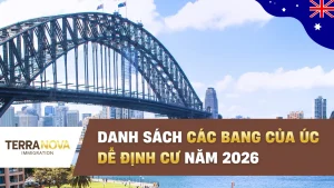 Danh sách các bang của Úc dễ định cư năm 2026