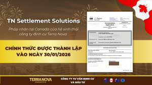 TN Settlement Solutions - Pháp nhân tại Canada của hệ sinh thái công ty định cư Terra Nova chính thức được thành lập