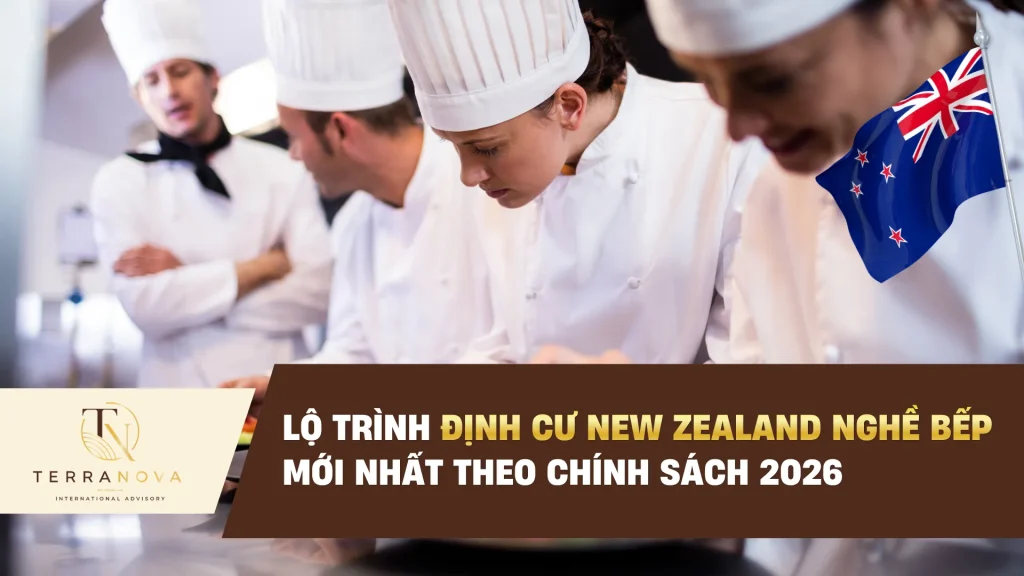 Lộ trình định cư New Zealand nghề bếp mới nhất theo chính sách 2026