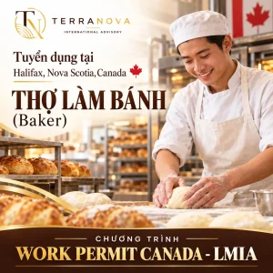 TUYỂN DỤNG THỢ LÀM BÁNH
| Làm việc định cư tại Halifax, Nova Scotia, Canada