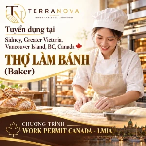 TUYỂN DỤNG THỢ LÀM BÁNH
| Làm việc tại Sidney, Greater Victoria, Vancouver Island, BC, Canada
