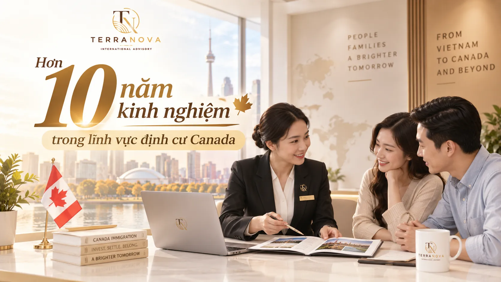 Với hơn 10 năm kinh nghiệm, công ty tư vấn đầu tư định cư Canada - Terra Nova sở hữu nền tảng thực tiễn vững chắc trong tư vấn đầu tư định cư, tay nghề và du học Canada,.